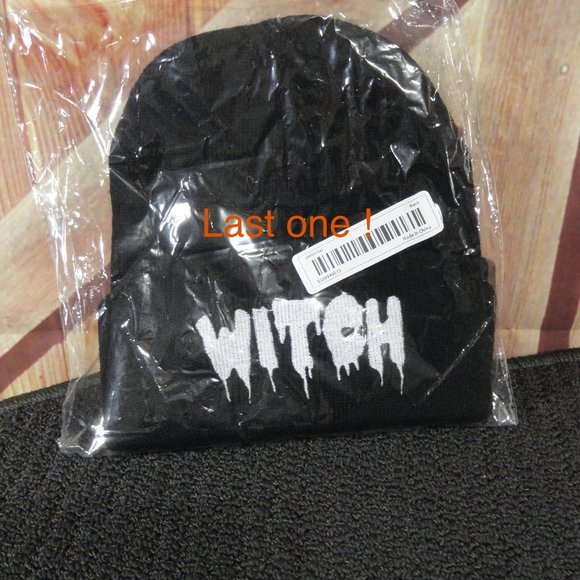 Witch Embroidered knit beanie~Nwot~Soft warm~Cute~LAST ONE! - Picture 1 of 5